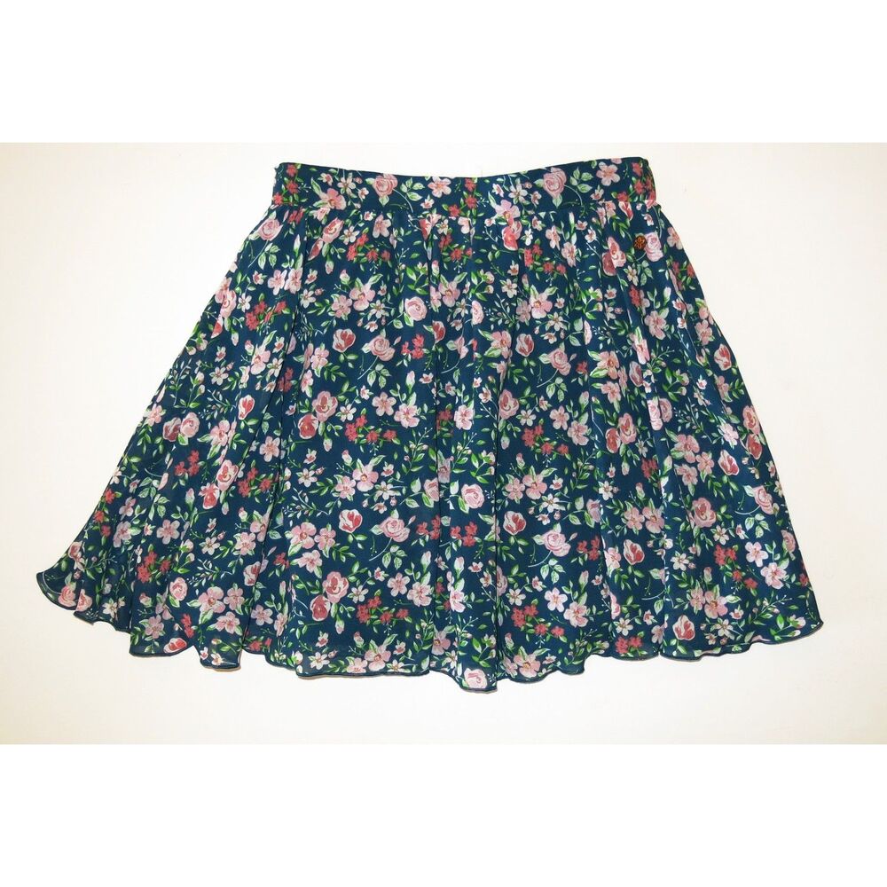 Matilda Jane 435 girls skirt 14 Hello Lovely Roses are Red blue pink navy floral - Picture 3 of 4